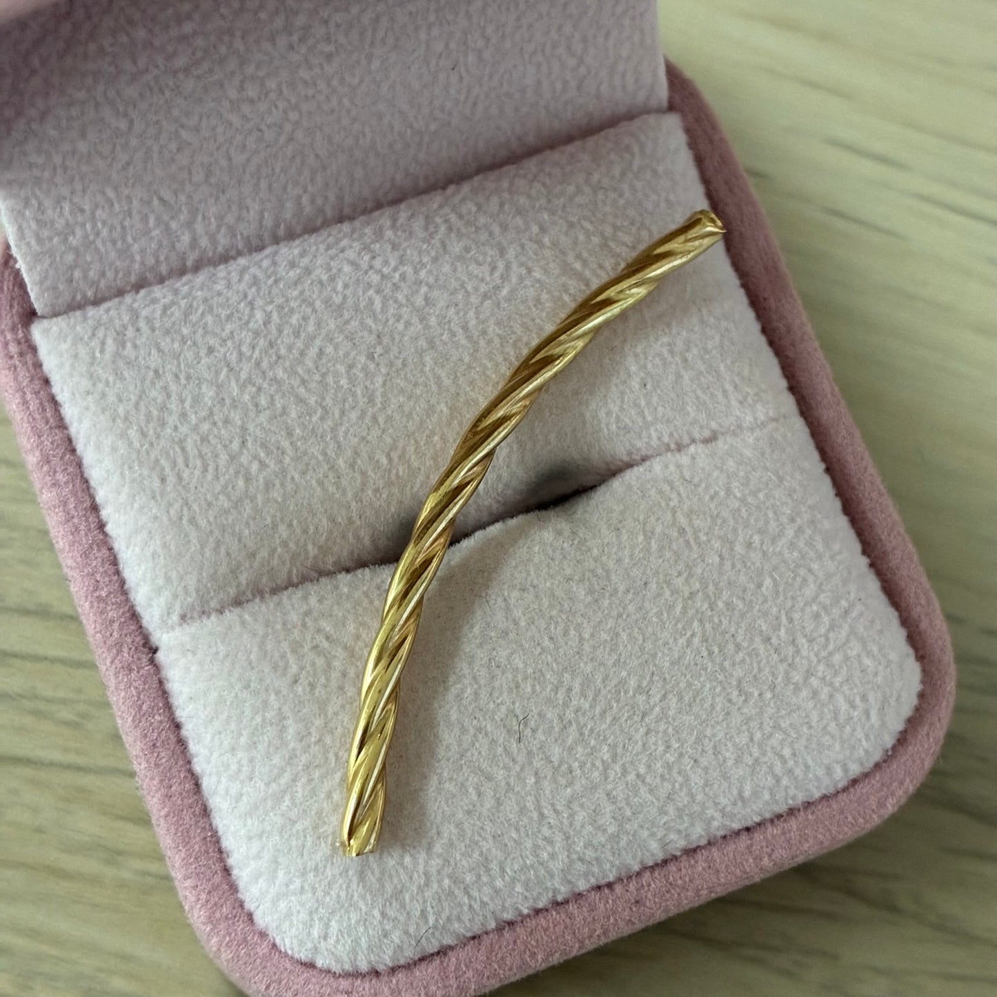 HERRAJE TUBO TRENZADO 5CM ORO AMARILLO COL 18K - 0,53GR (NB)