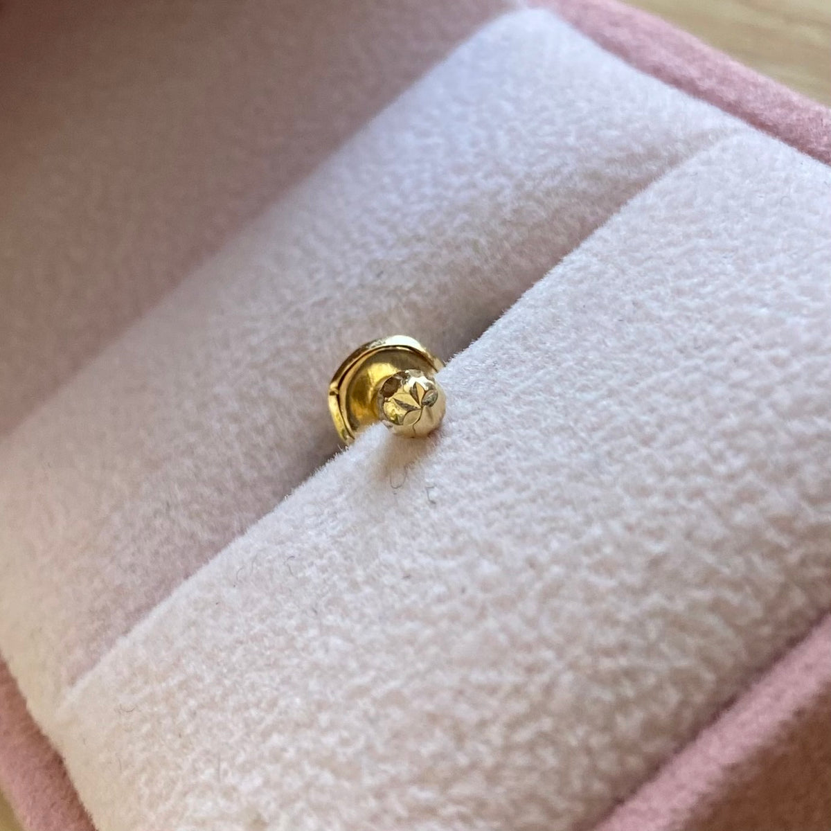 TOPO DIAMANTADO 3.03MM ORO AMARILLO COL 18K - 0,27GR *PIERCING*