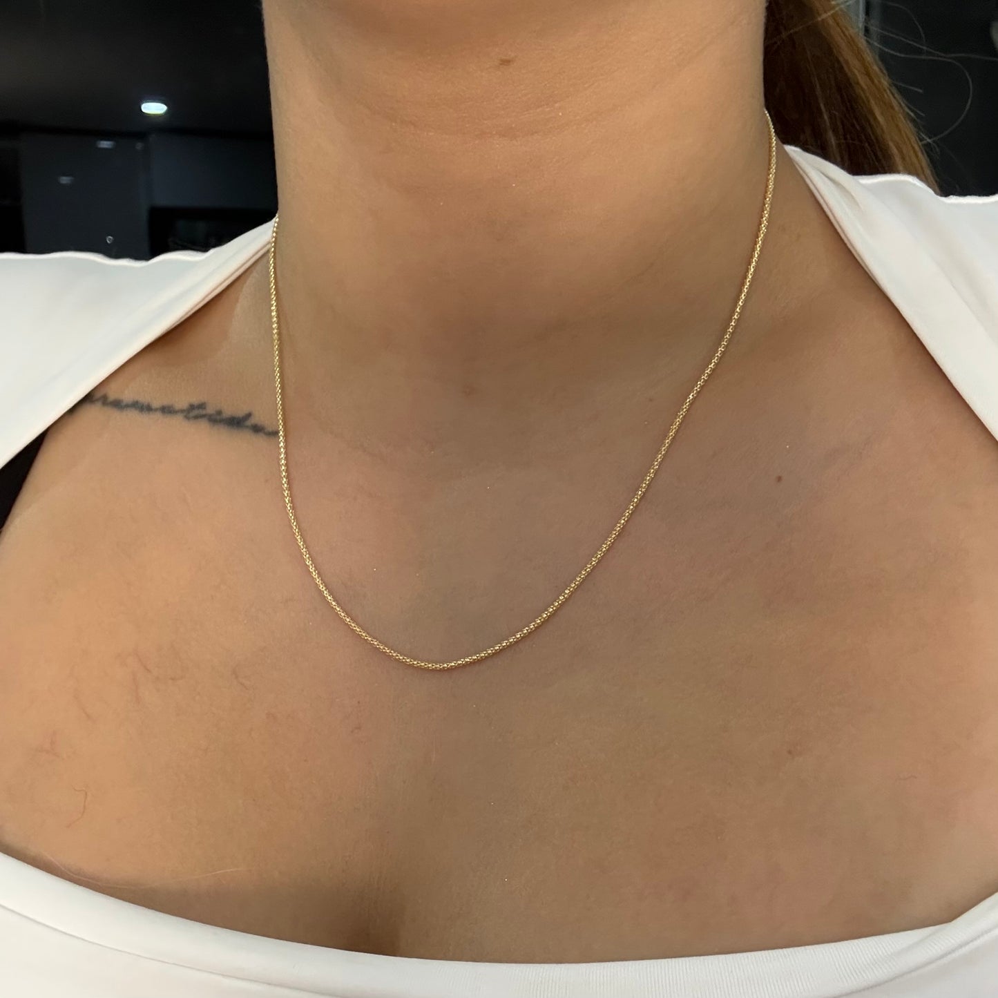 CADENA MINI COREANA 1.3MM ORO AMARILLO ITALY 18K 45CM - 2,15GR (IL)