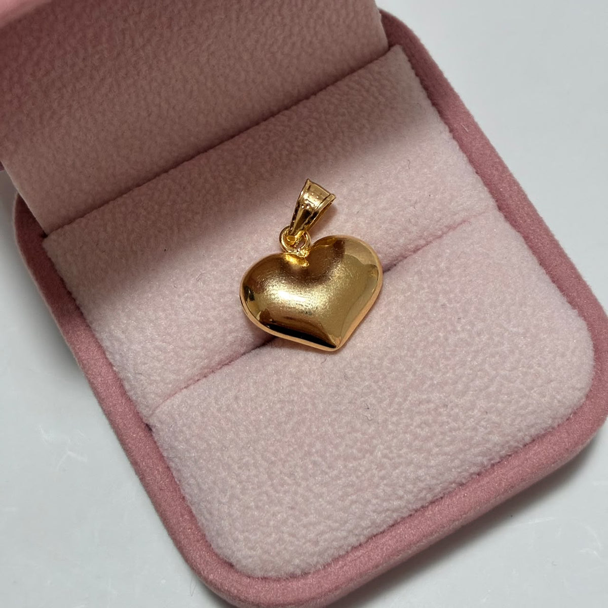 DIJE CORAZON INFLADO 2CM ORO AMARILLO COL 18K-0.88GR