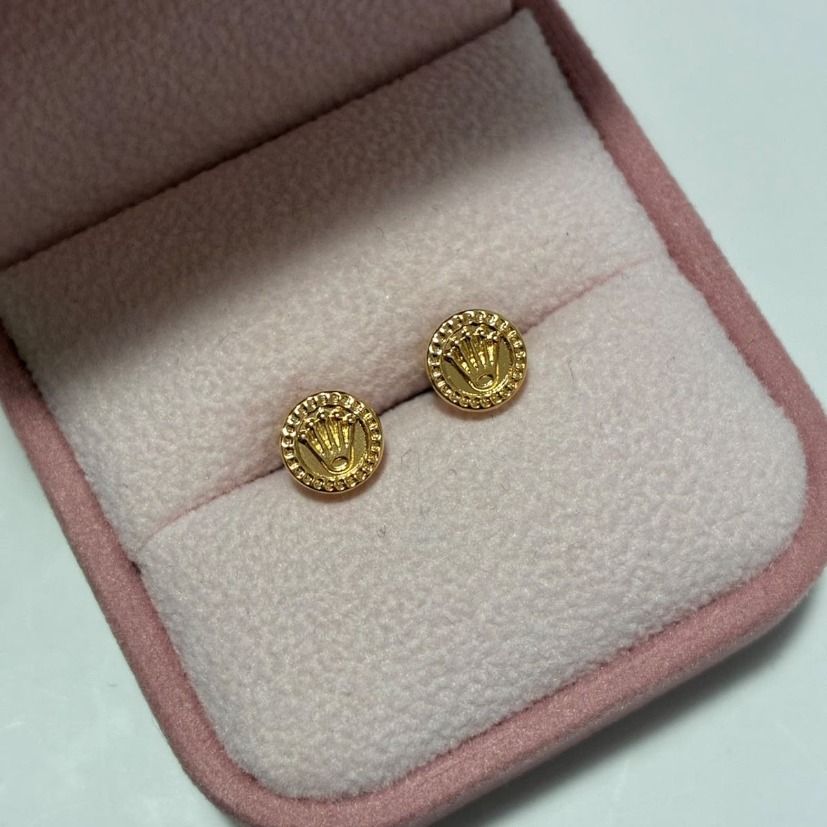 TOPOS CORONA BORDADA 7MM ORO AMARILLO COL 18K-0.69GR