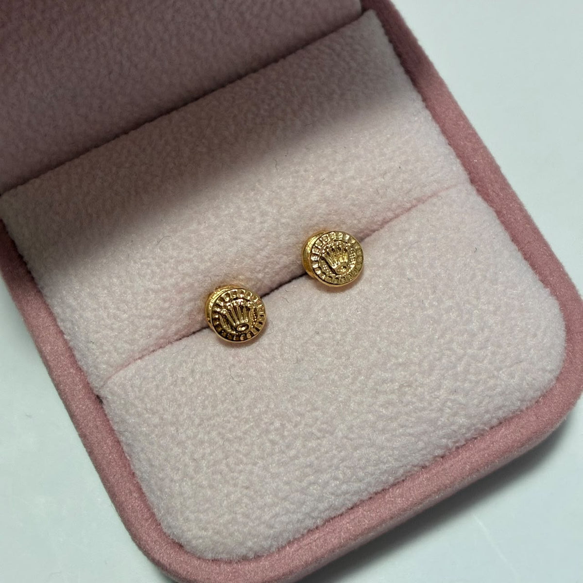 TOPOS CORONA BORDADA 5MM ORO AMARILLO COL 18K-0.55GR