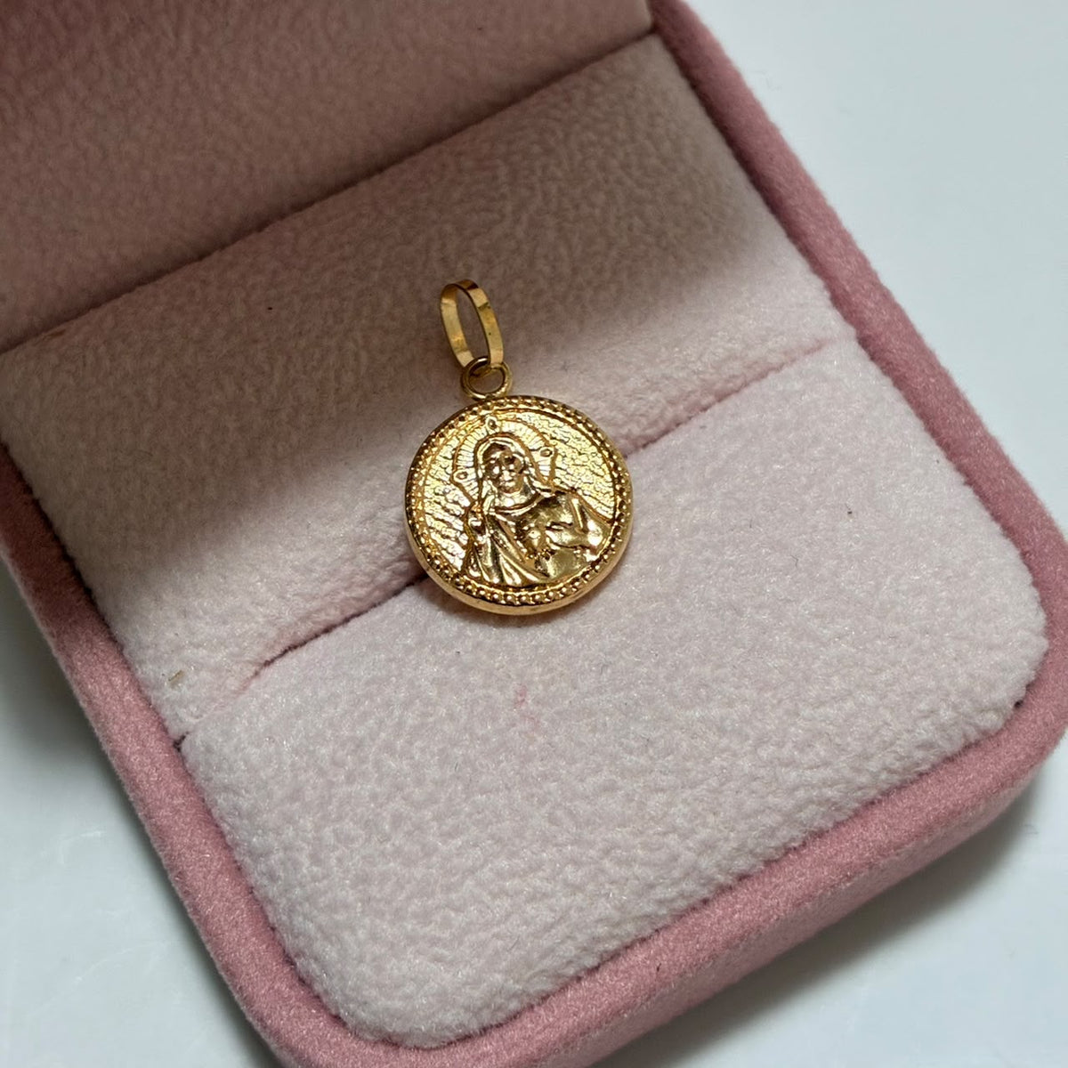 DIJE MEDALLA SAN JOSE 2CM ORO AMARILLO COL 18K-0.69GR