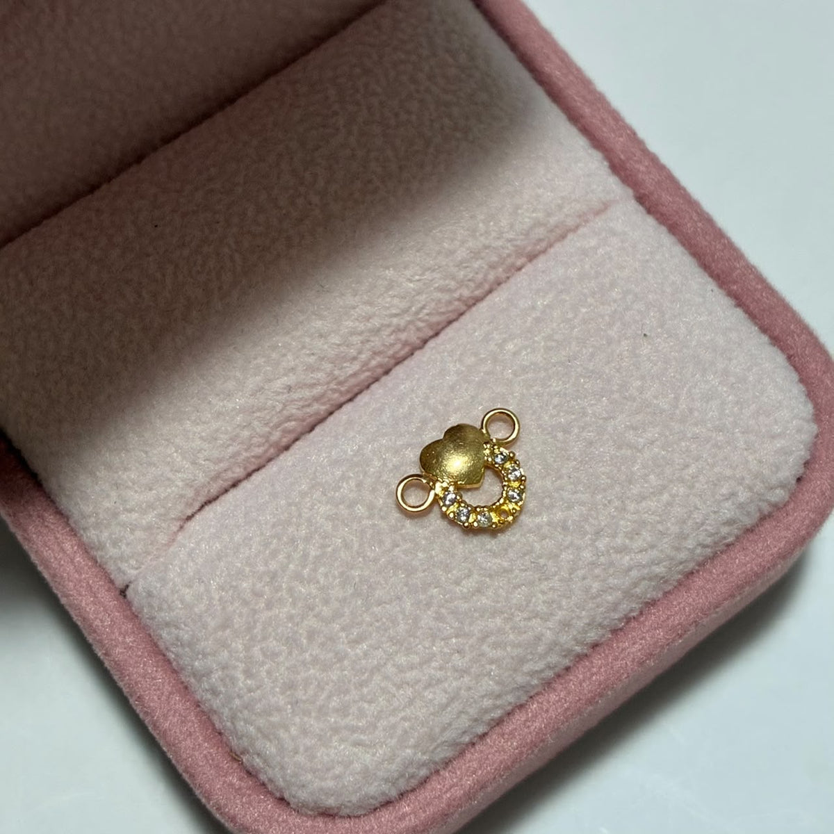 HERRAJE AURA DE LUZ 1CM ORO AMARILLO COL 18K-0.36GR