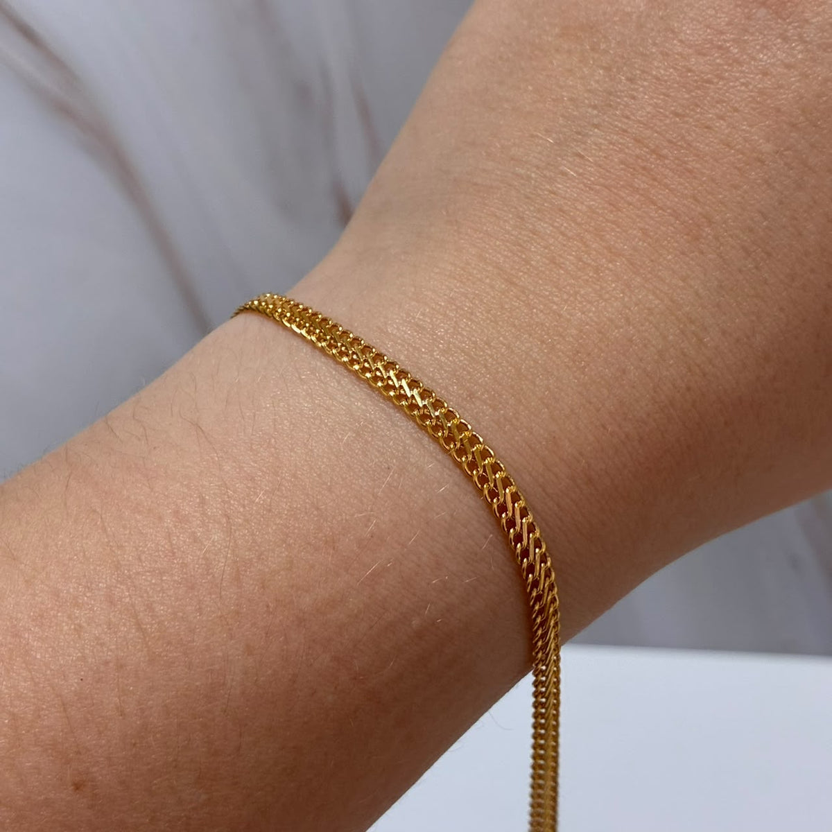 PULSERA SEDUSA 18CM 3.7MM ORO AMARILLO ITALY 18K-2.04GR