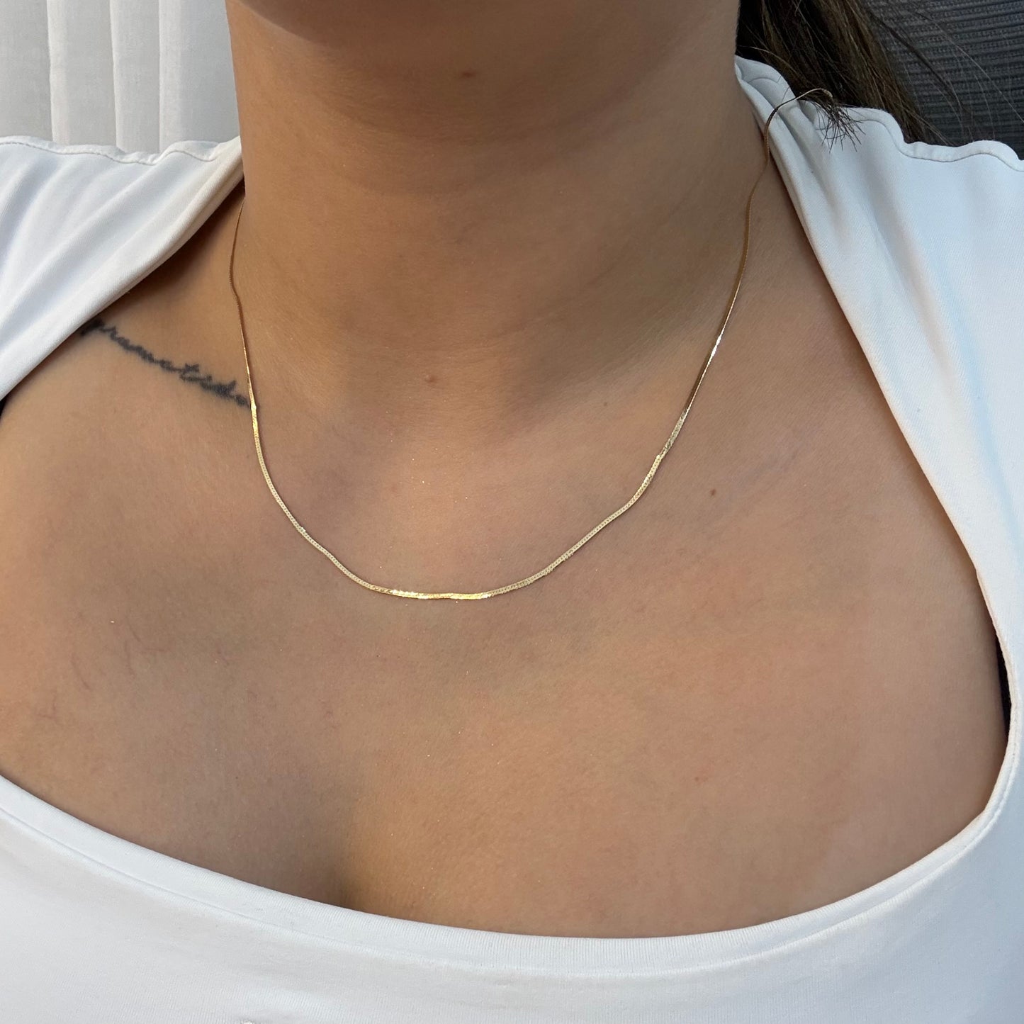 CADENA MINI ESPEJO 1.0MM ORO AMARILLO ITALY 18K 45CM - 1,26GR (IJ)