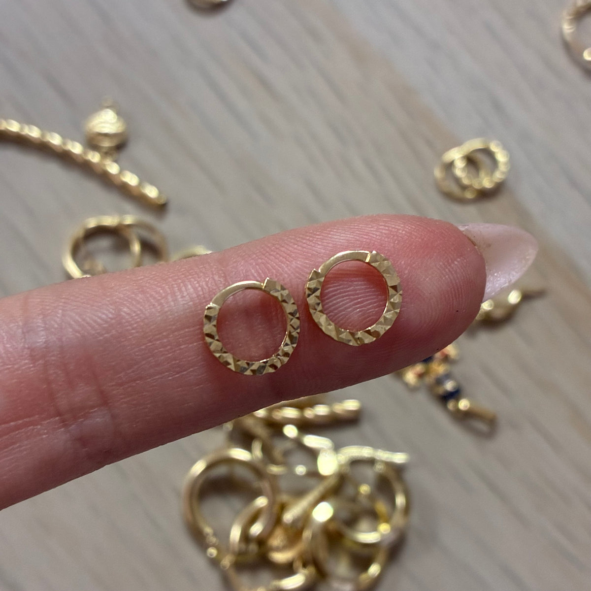 CANDONGAS CLIC DIAMANTADAS 0,6CM ORO AMARILLO COL 18K - 0,63GR (NB)