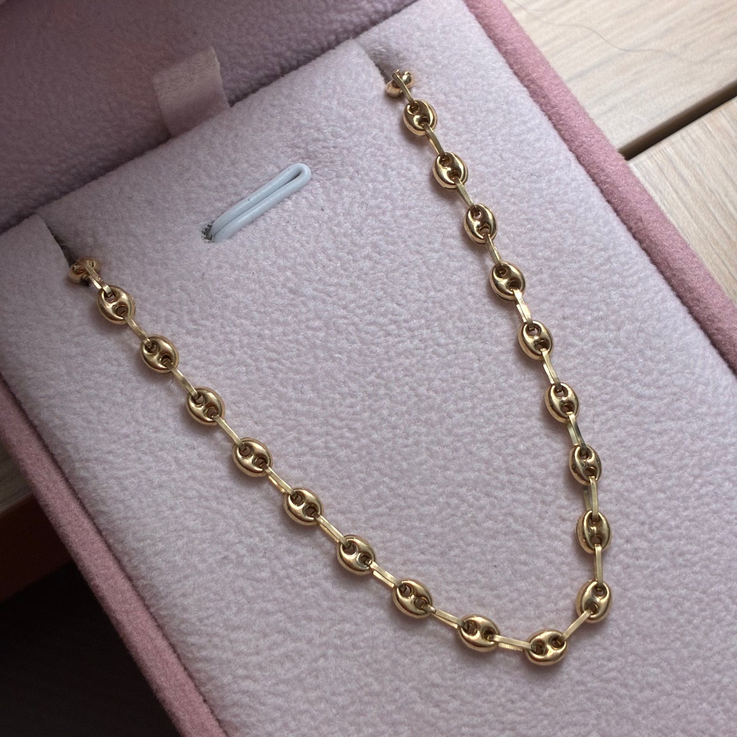 CADENA GRANO DE CAFÉ 3MM ORO AMARILLO COL 18K 52CM - 5,41GR