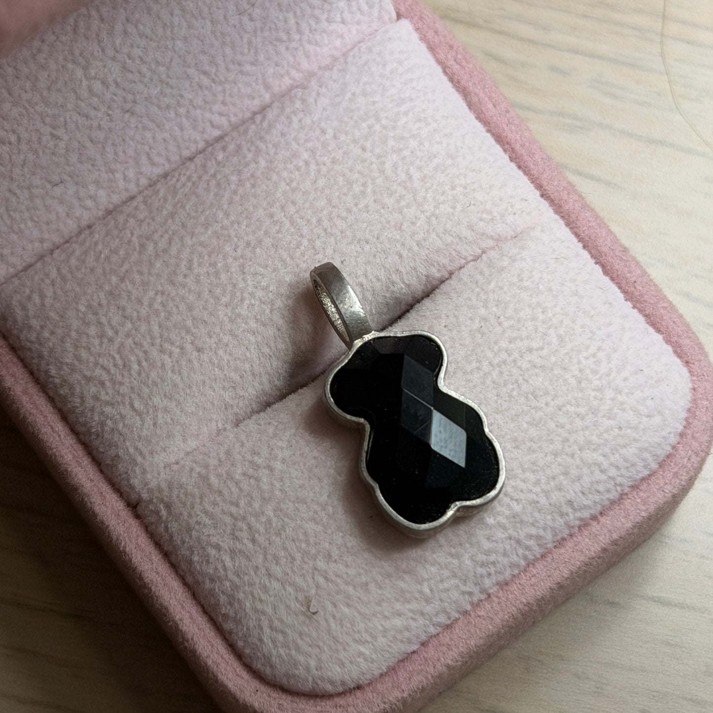 DIJE OSO TS NEGRO PLATA 925