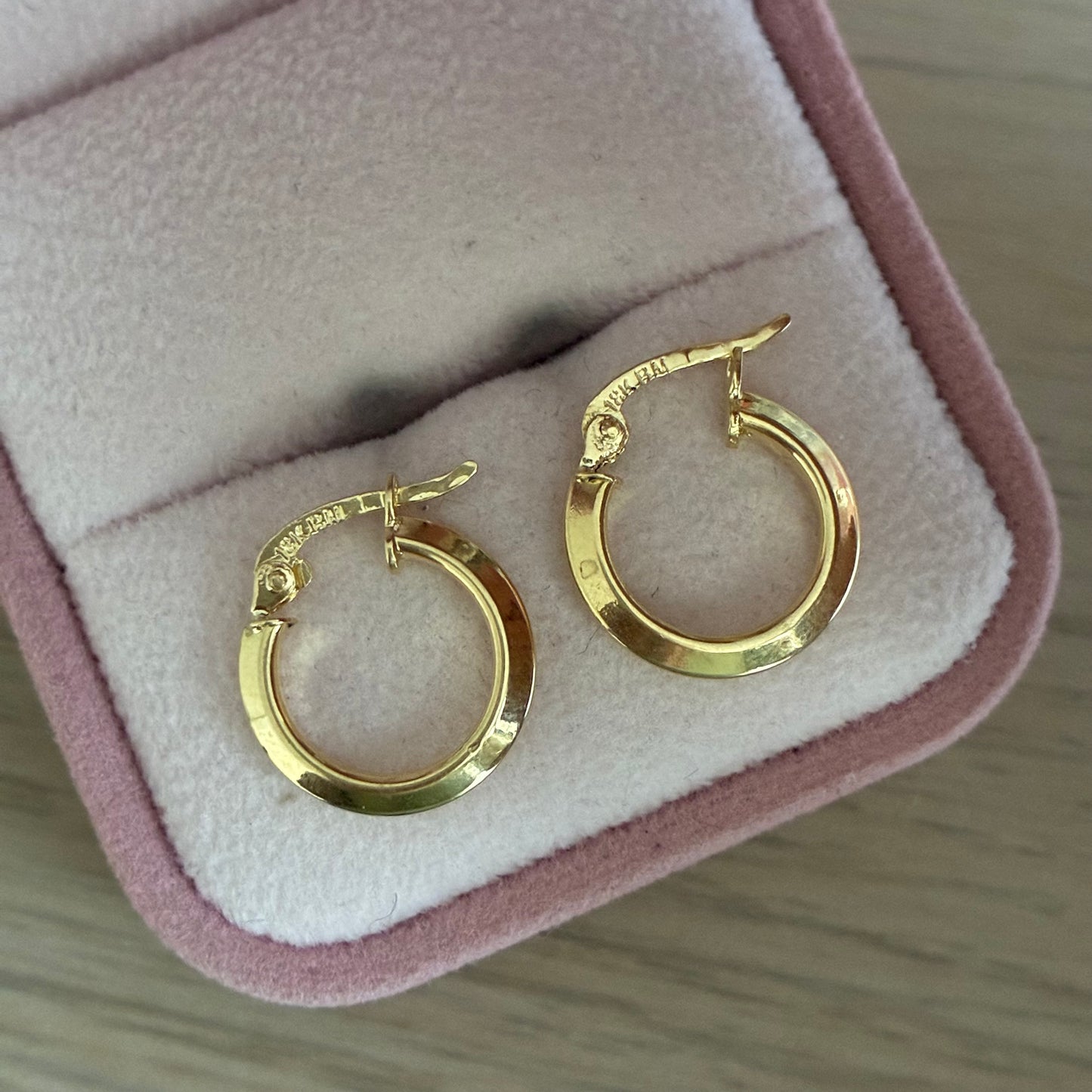 CANGONGAS PIRAMIDES LISAS 1,2CM ORO AMARILLO COL 18K - 1,14GR (NB)