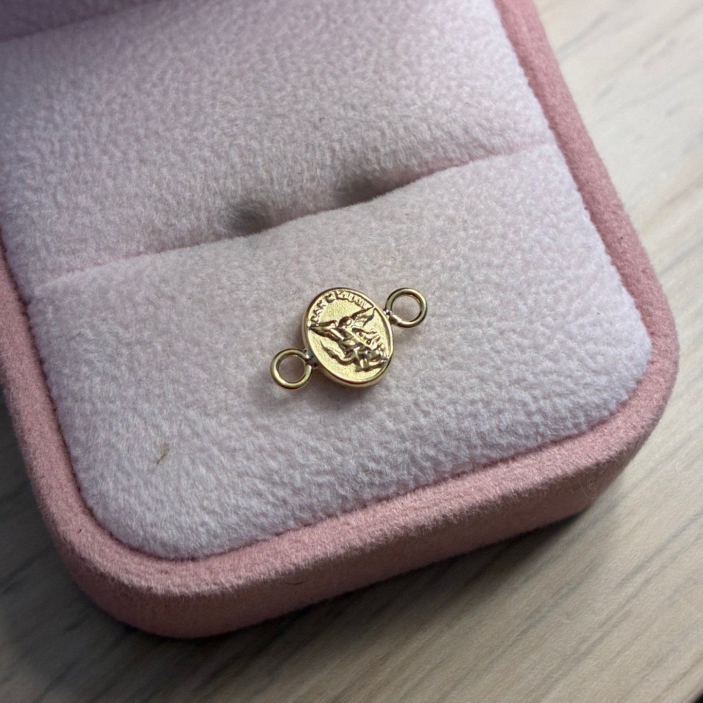HERRAJE SAN MIGUEL ARCANGEL MEDALLA 1,2CM ORO AMARILLO COL 18K - 0,33GR