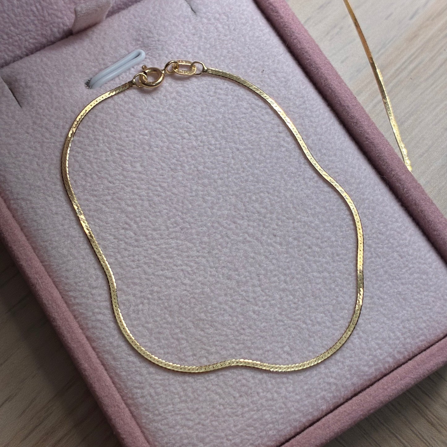 PULSERA MINI EGIPCIA 1.2MM ORO AMARILLO ITALY 18K 18CM - 0,73GR