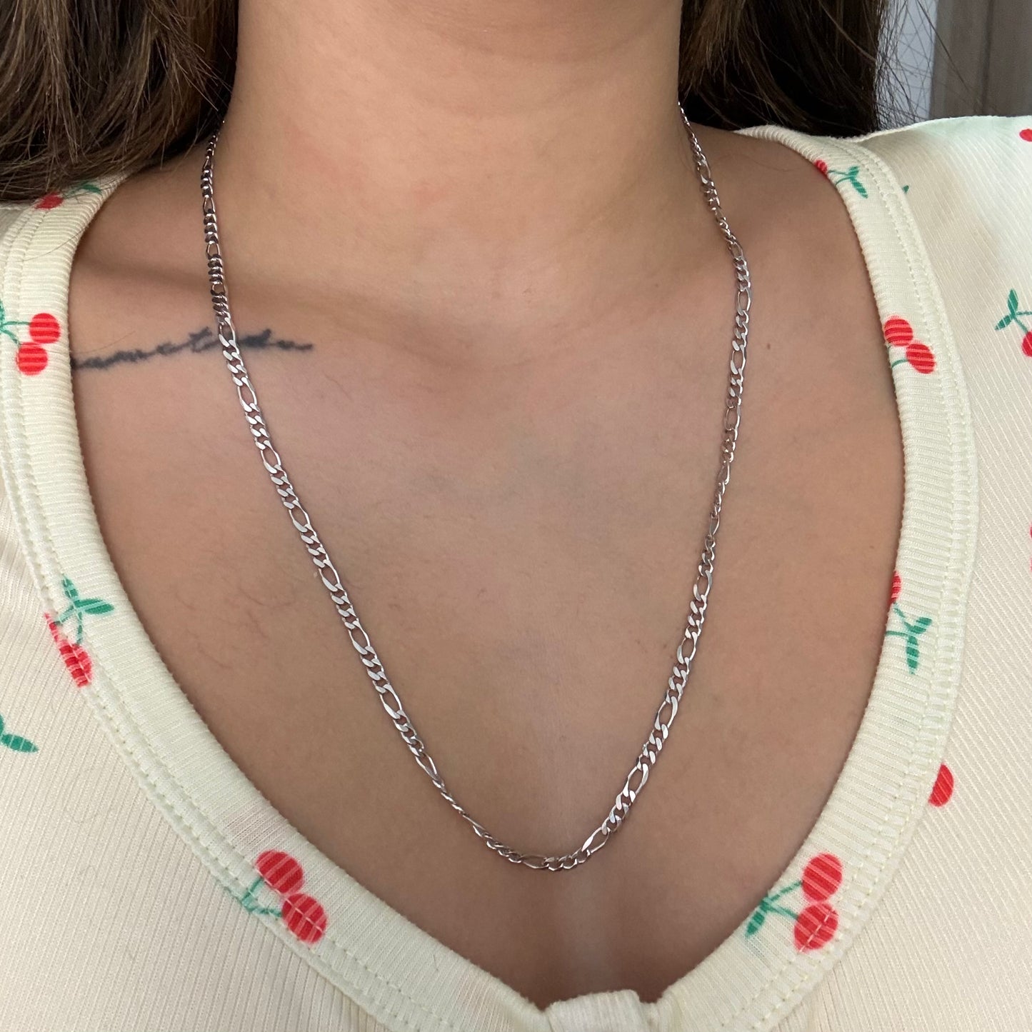 CADENA FIGARO 3X1 3.8MM PLATA 925 ITALIANA 60CM - 14,0GR