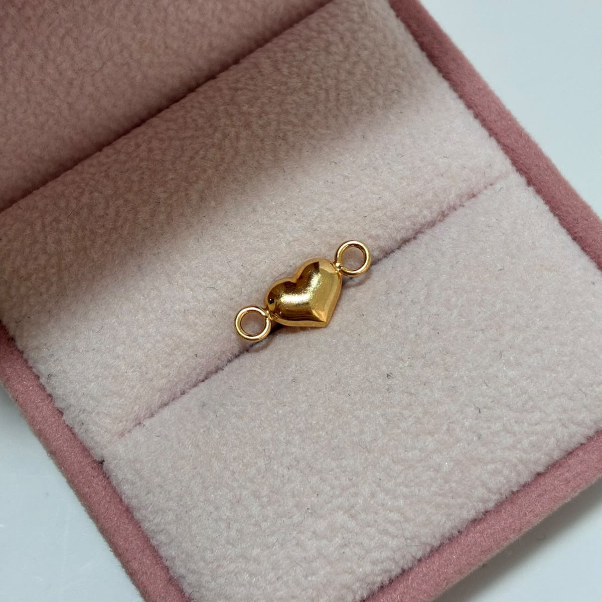 HERRAJE CORAZON LISO 1.3CM ORO AMARILLO COL 18K - 0,27GR