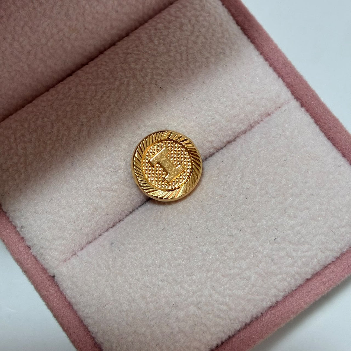 HERRAJE TAMBOR LETRA I 10MM ORO AMARILLO COL 18K - 0,54GR