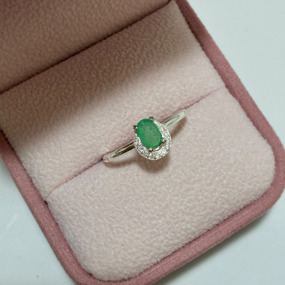 ANILLO TAILANDES PLATA 925 + ESMERALDA NATURAL TALLA 7