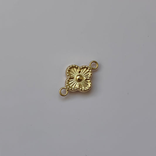 DIJE PARA PULSERA TREBOL DIAMANTADO 1.2CM ORO AMARILLO 18K - 0,59GR