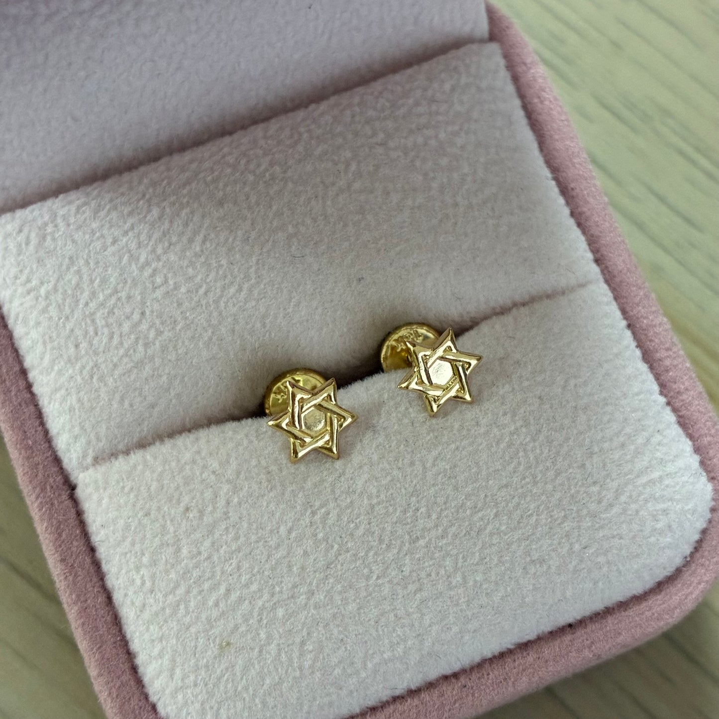 TOPOS ESTRELLA DE DAVID LISOS ORO AMARILLO COL 18K - 0,57GR (NB)