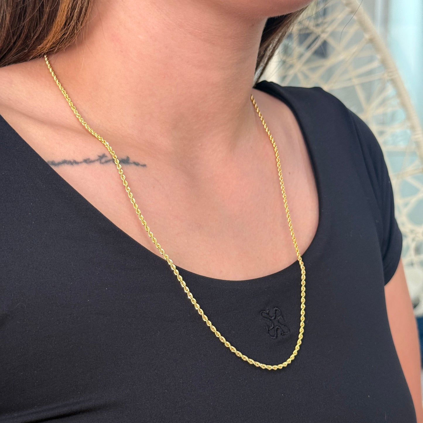 CADENA LAZO 2,1MM ORO AMARILLO ITALY 18K - 60CM 2,45GR