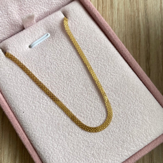 CADENA PLANA CHINA 2.5MM ORO ITALY 18K 60CM - 4,22GR (IJ)