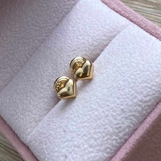 TOPOS CORAZON INFLADO LISO 6MM ORO AMARILLO COL 18K - 0,57GR (NG)