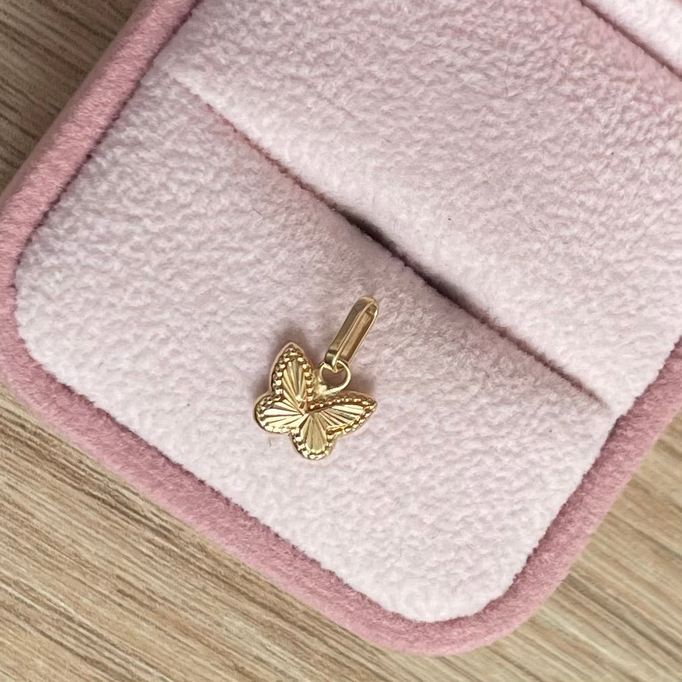DIJE MARIPOSA DIAMANTADA 1,3CM ORO AMARILLO COL 18K - 0,32GR (NG)