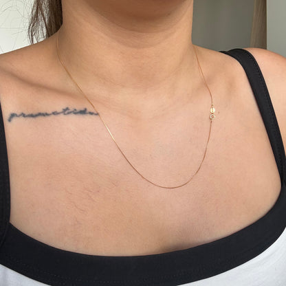 CADENA HILO DE ORO VENECIANA 0.8MM ORO AMARILLO ITALY 18K 50CM - 0,95GR