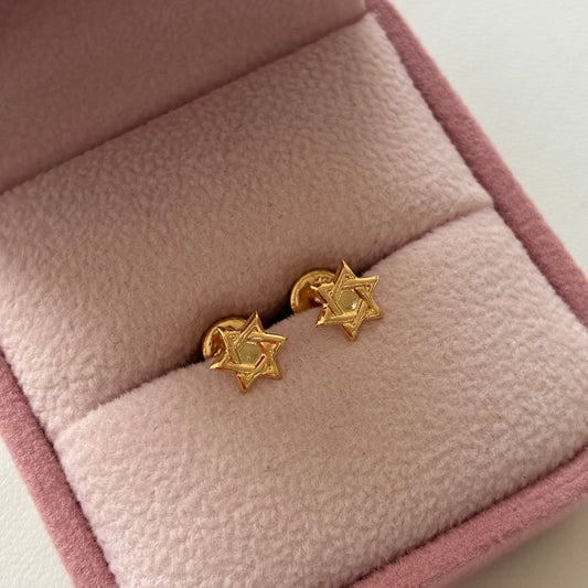 TOPOS ESTRELLA DE DAVID 7MM ORO AMARILLO 18K - 0,59GR