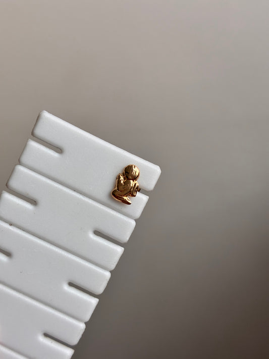 TOPO ANGEL DE LA GUARDA ORO AMARILLO 18K - 0,31GR *PIERCING*
