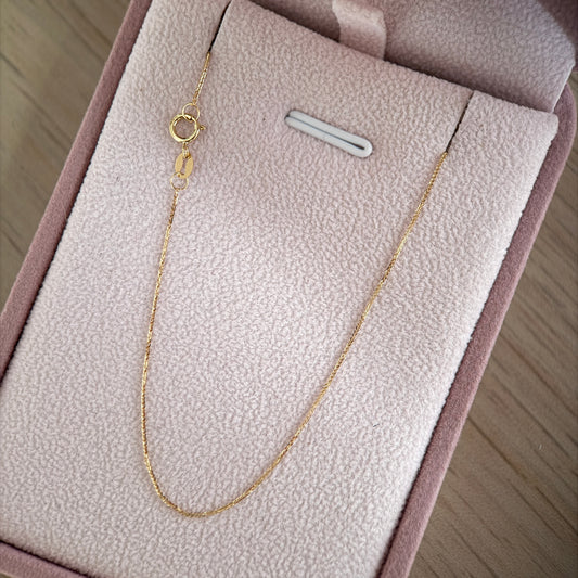 CADENA MINI FRANCO 0.5MM ORO AMARILLO ITALY ESP 18K 45CM - 0,53GR (IL)