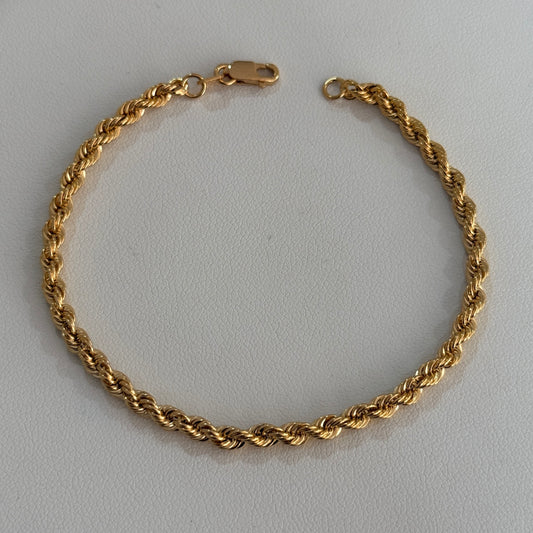 PULSO LAZO 3.4MM ORO AMARILLO ITALY 18K - 18CM 2,13GR