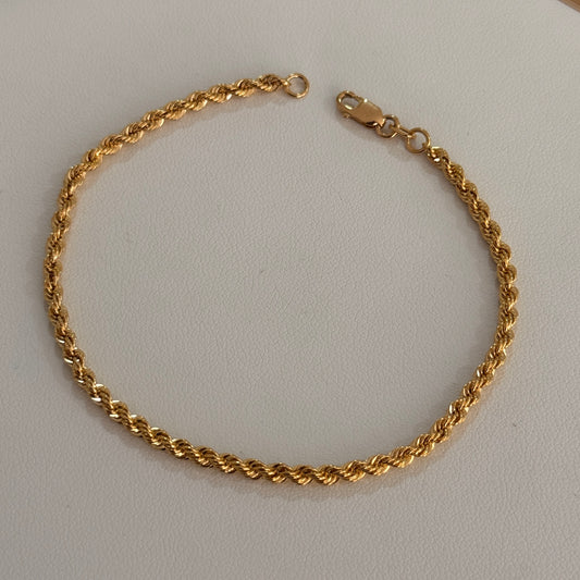 PULSO LAZO 2.6MM ORO AMARILLO ITALY 18K - 19CM 1,6GR