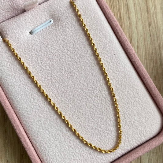 CADENA LAZO 1.6MM ORO AMARILLO ITALY 18K 60CM - 2,07GR (IJ)