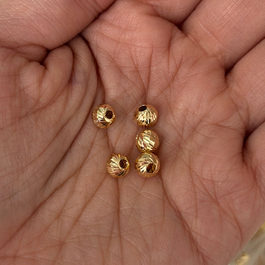 BOLAS DIAMANTADAS 6MM ORO AMARILLO COL 18K - 0,14GR (NA)