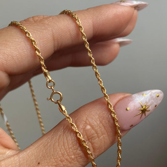 CADENA MINI LAZO 1.2MM ORO AMARILLO ITALY 18K 45CM - 1,35GR