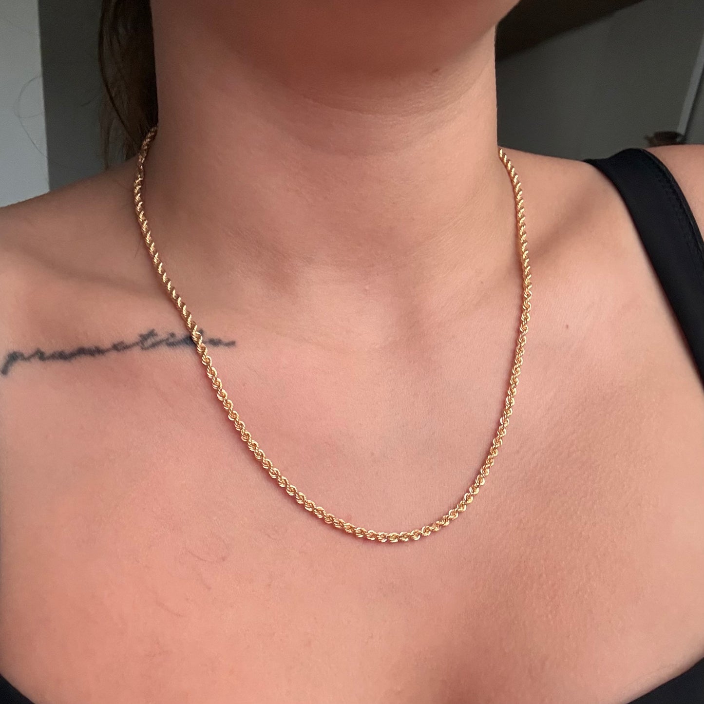 CADENA LAZO 2.5MM ORO AMARILLO ITALY 18K 50CM - 4,55GR