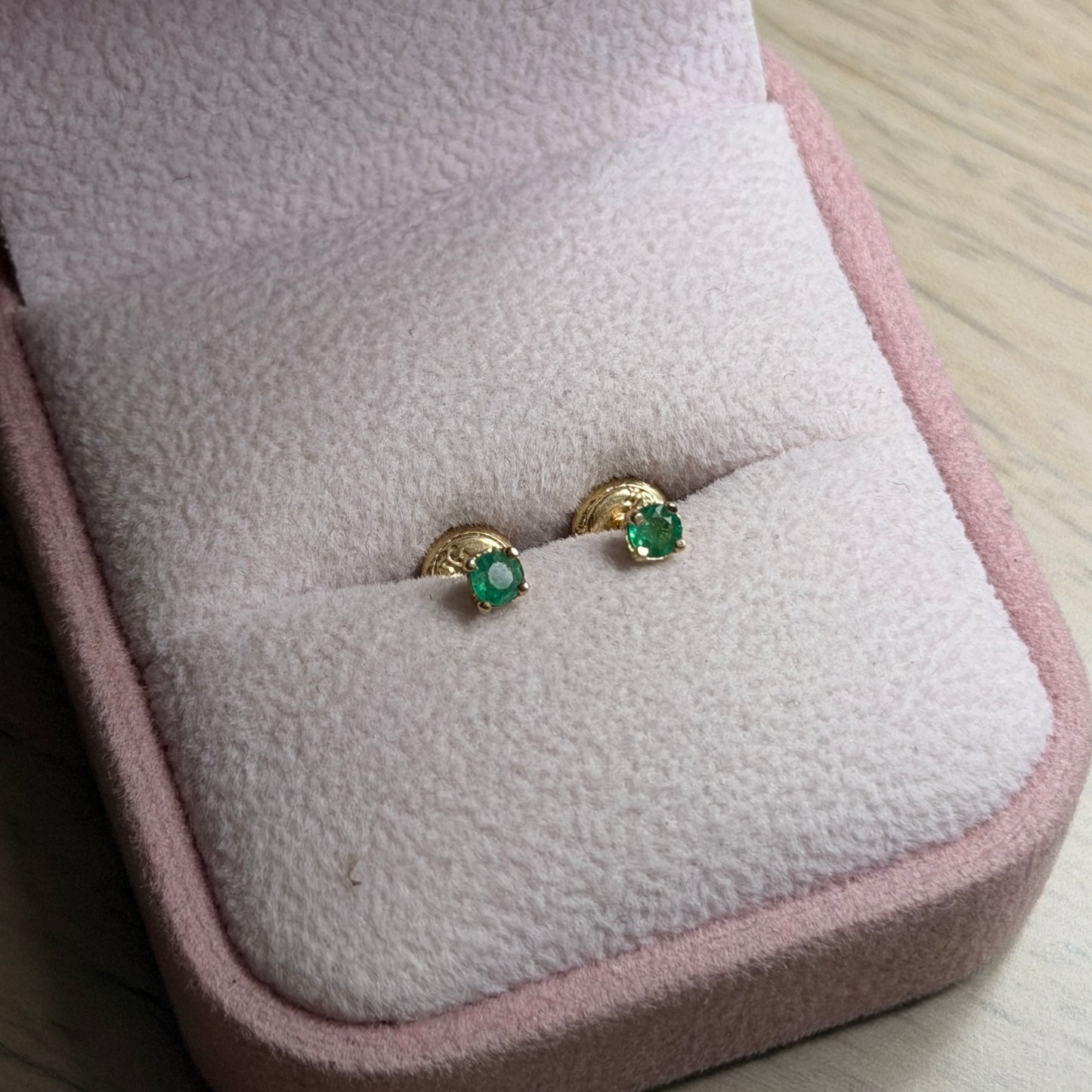 TOPOS ESMERALDA NATURAL 2.8MM ORO AMARILLO COL 18K - 0,6GR