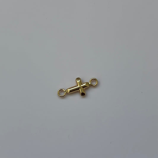 DIJE PARA PULSERA CRUZ LISA 1CM ORO AMARILLO 18K - 0,28GR