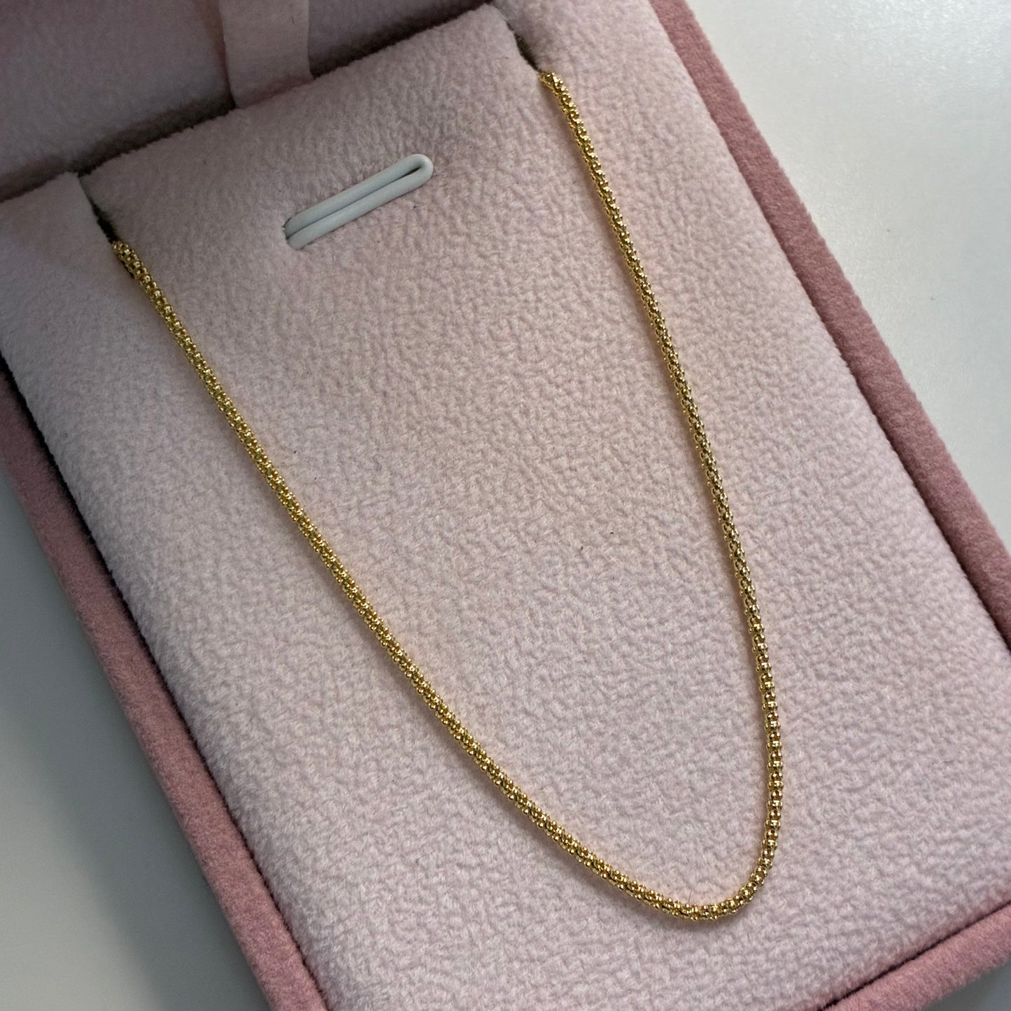CADENA MINI COREANA 1.3MM ORO AMARILLO ITALY 18K 45CM - 2,15GR (IL)