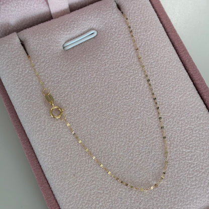 CADENA MINI CRISPETA 0.5MM ORO AMARILLO ITALY ESP 18K 45CM - 0,31GR (IL)