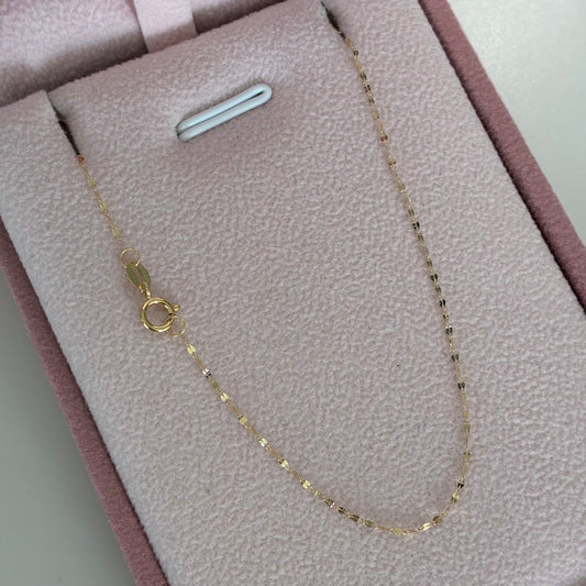 CADENA MINI CRISPETA 0.5MM ORO AMARILLO ITALY ESP 18K 45CM - 0,31GR (IL)