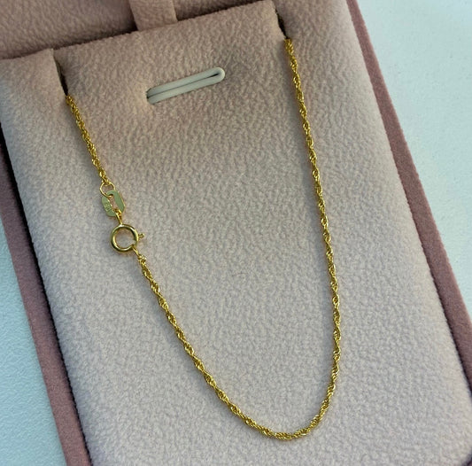 CADENA MINI LAZO 1.2MM ORO AMARILLO ITALY 18K 50CM - 0.94GR (IJ)