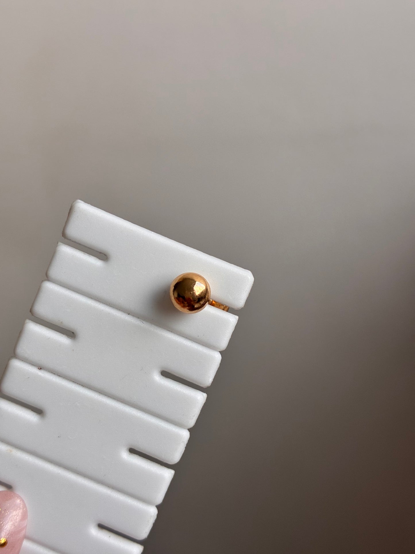 TOPO BOLA LISA 5MM ORO AMARILLO 18K - 0,34GR *PIERCING*