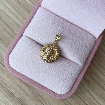 DIJE SAN BENITO MEDALLA 2CM ORO AMARILLO COL 18K - 0,80GR (NG)