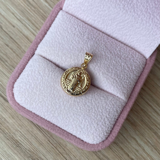 DIJE SAN BENITO MEDALLA 2CM ORO AMARILLO COL 18K - 0,80GR (NG)
