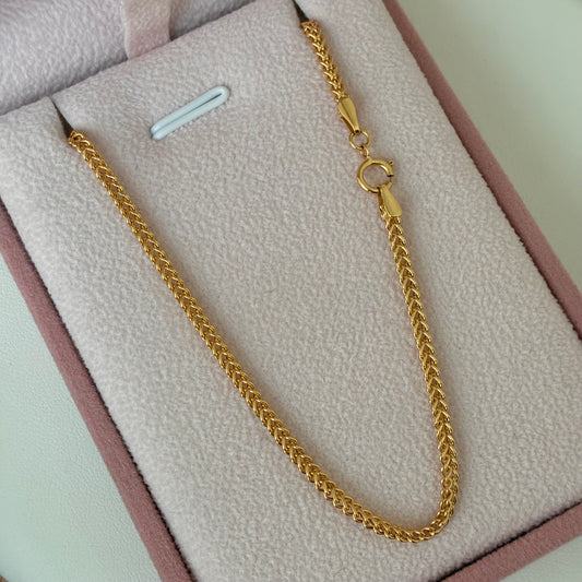 CADENA FRANCO 2.3MM ORO AMARILLO ITALY 18K - 45CM 4,4GR *PP*