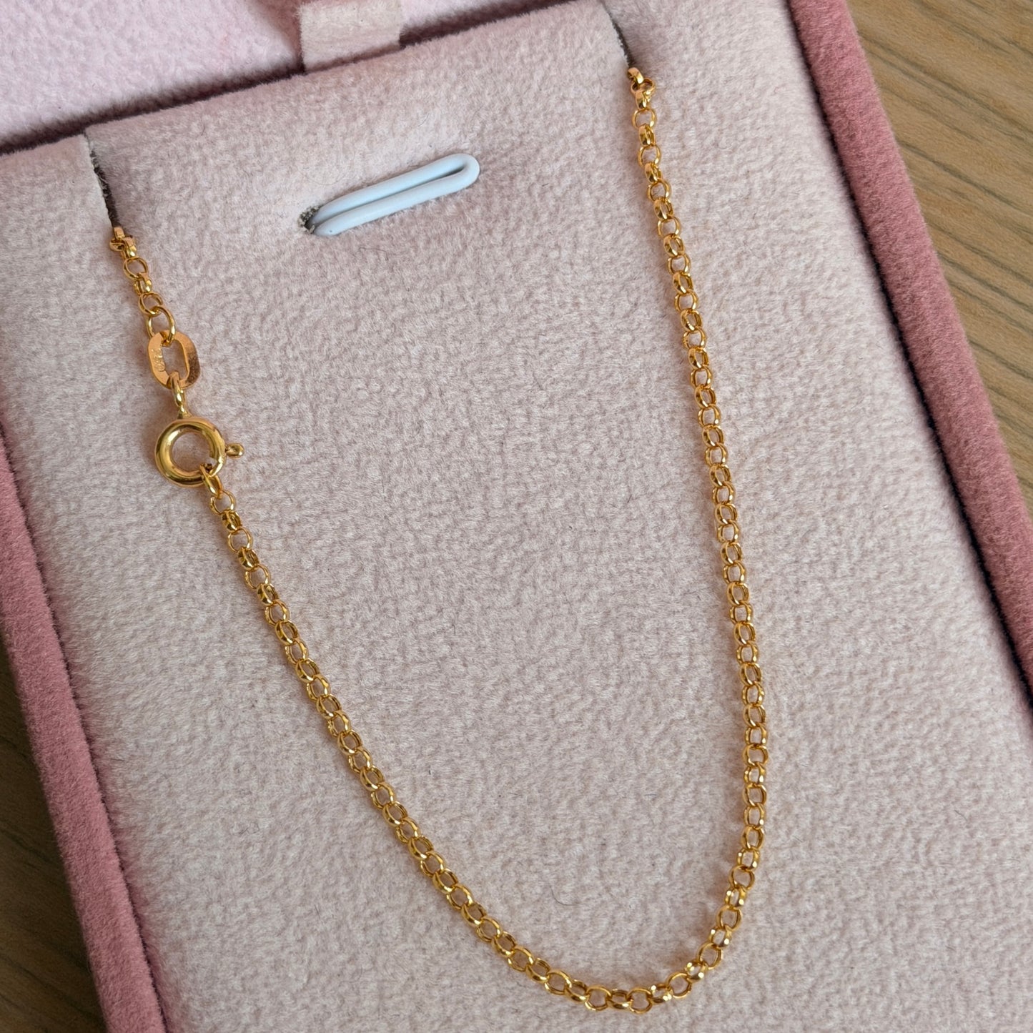 CADENA MINI ROLON 1.8MM ORO AMARILLO ITALY 18K 45CM - 1,25GR