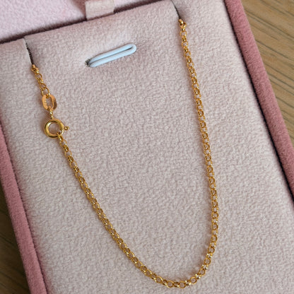 CADENA MINI ROLON 1.8MM ORO AMARILLO ITALY 18K 45CM - 1,25GR