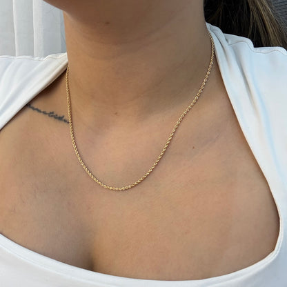 CADENA LAZO 1.75MM ORO AMARILLO ITALY 18K 45CM - 1,52GR (IC)