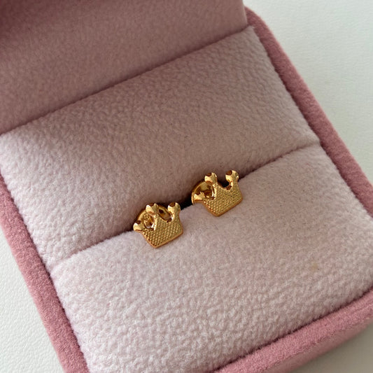 TOPOS CORONA BORDADA 7MM ORO AMARILLO 18K - 0,56GR